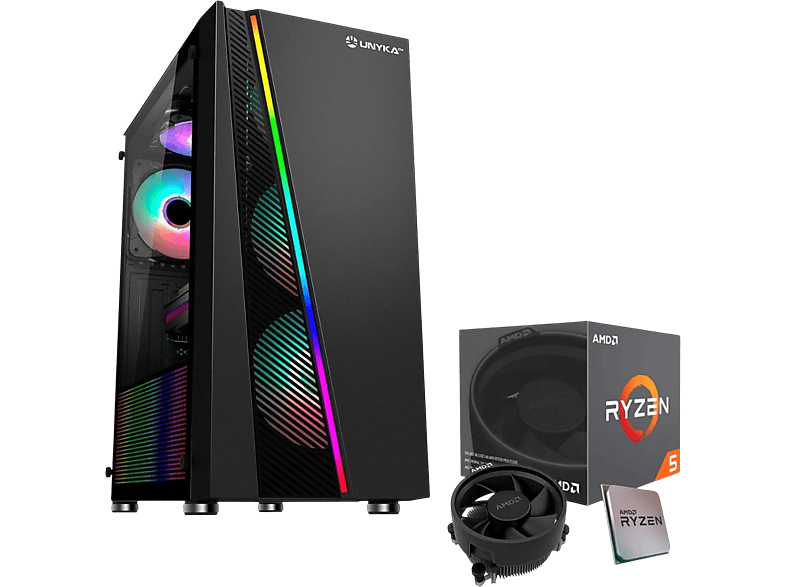 PC Gaming - JOYBE COMPUTERS Gamin Pro Avanzado AMD RYZEN 5 5600G, AMD Ryzen™ 5 5600G, 32 GB RAM, 1 TB SSD, Radeon™ RX Vega 7, Windows 11 Pro, Negro