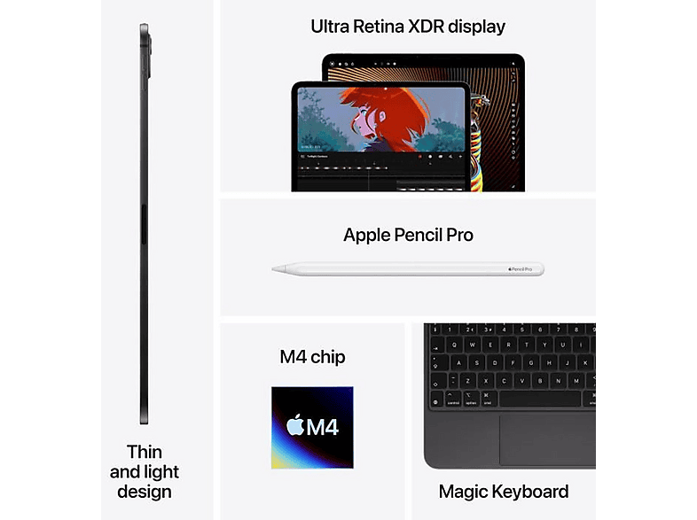 APPLE iPad Pro, 512 GB, Negro, 11 ", 8 GB RAM, Apple M, M4, Tablet iPadOS — foto 5