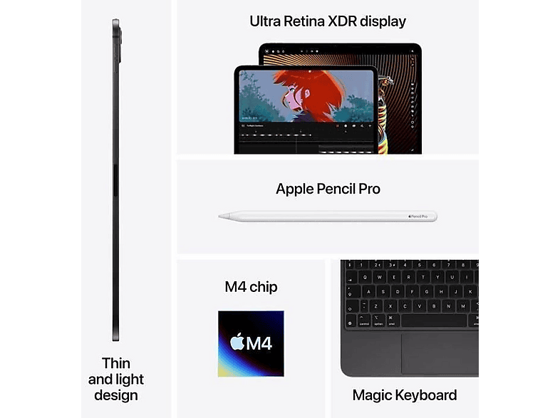 APPLE iPad Pro, 512 GB, Negro, 11 ", 8 GB RAM, Apple M, M4, Tablet iPadOS — foto 6