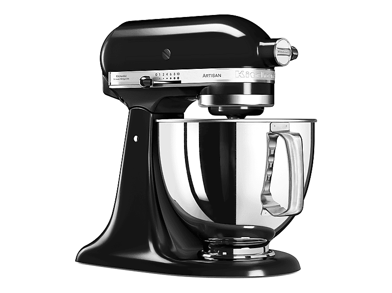 Robot amasador - KitchenAid 5KSM125EOB, 300W, 4.8L, Negro — foto 3