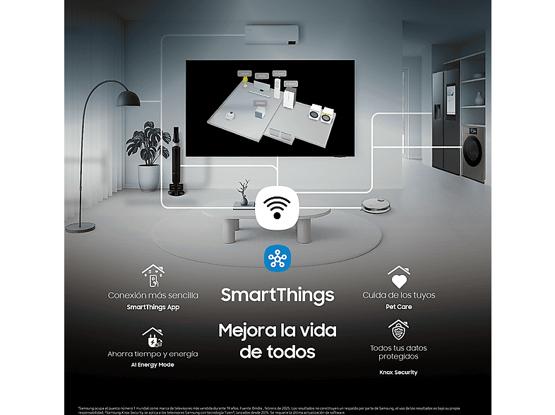 TV QLED 65" - Samsung TQ65Q7F5AUXXC, QLED 4K, Q4 AI Processor, Smart TV full AI, Negro — foto 8