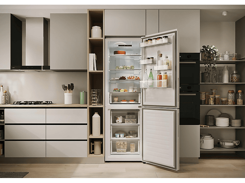 Frigorífico combi - Candy CNCQ2T618DW, No Frost, 185 cm Altura, 355L, hOn App, Iluminación LED, Blanco — foto 10
