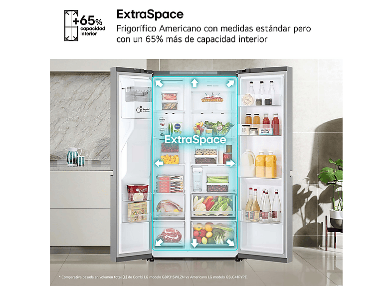 Frigorífico americano - LG GSLC41PYPE, No Frost, 179 cm, 638 l, LinearCooling™, SpacePlus™, Inox antihuellas — foto 10
