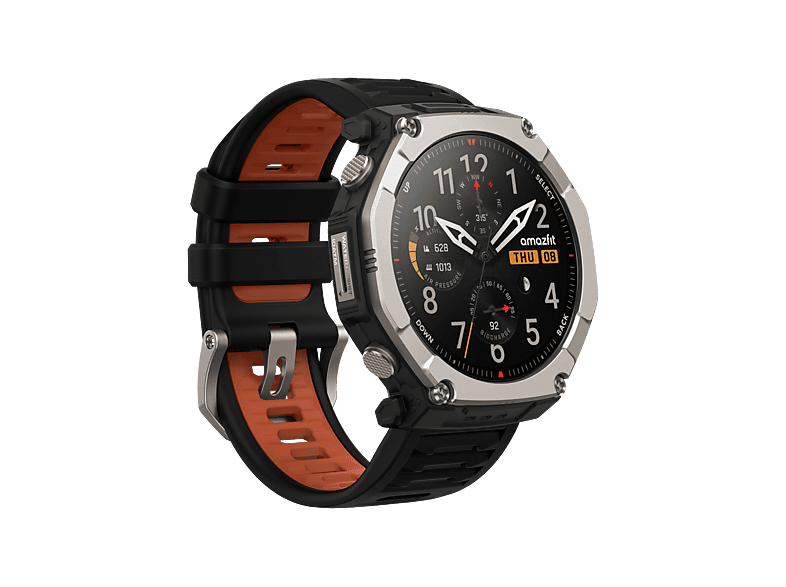 Smartwatch - Amazfit T-REX ULTRA 2, Correa 145 - 215mm, Resistente al Agua 10ATM, Pantalla 1.5" AMOLED, GPS, +180 Modos Deportivos, Negro