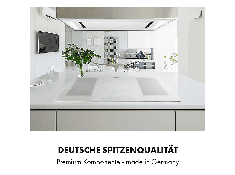 Placa de inducción - KLARSTEIN Delicatessa 90 Flex, 5 zonas, 90 cm, Vidrio Blanco — foto 8