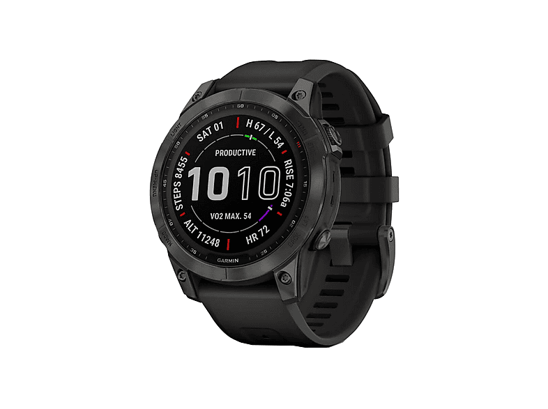 Smartwatch - GARMIN FENIX 7 SAPPHIRE CARBON GRAY., Polímero, Negro