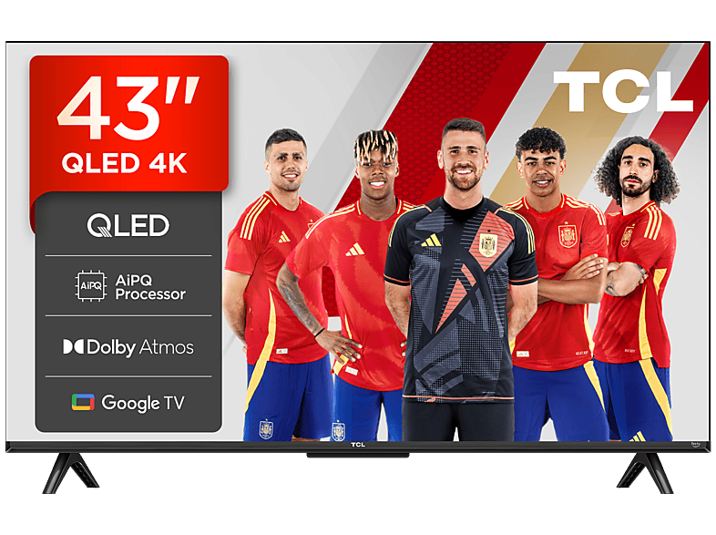 TV QLED 43" - TCL 43T69C, UHD 4K, Procesador AiPQ, Smart TV, DVB-T2, Negro — foto 1