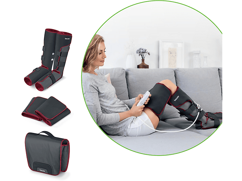 Masajeador - BEURER FM-150 PRO BOTAS DE PRESOTERAPIA, para Piernas, Negro — foto 7