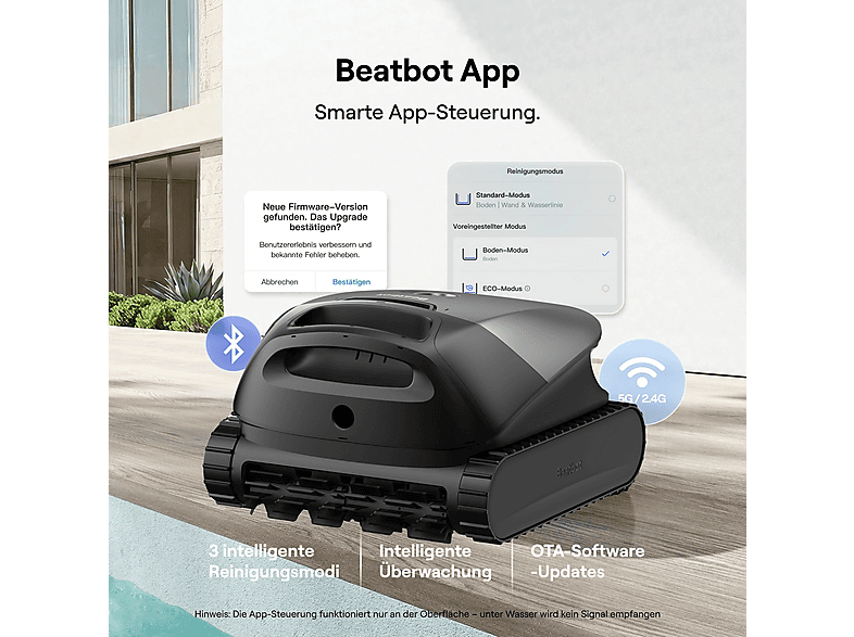 Robot limpiafondos  - Sora P1 BEATBOT, Negro — foto 5