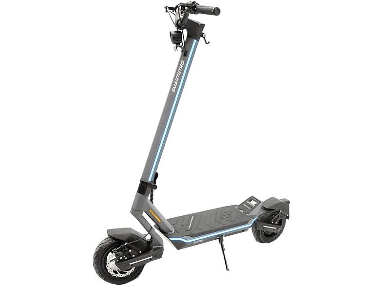 Patinete eléctrico - SMARTGYRO RAPTOR EVO LR, Pot. máx. 1000 W, Carga máx. 140 kg, 75 km autonomía, 20000 mAh, Azul