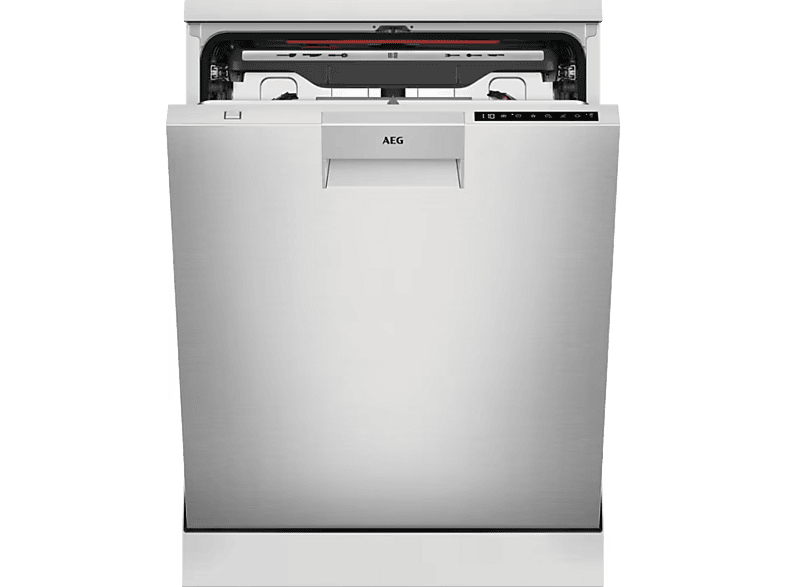 Lavavajillas - AEG FFB75717PM, 14 servicios, 9 programas, 60 cm, Tercera bandeja, AirDry, Inox Antihuellas