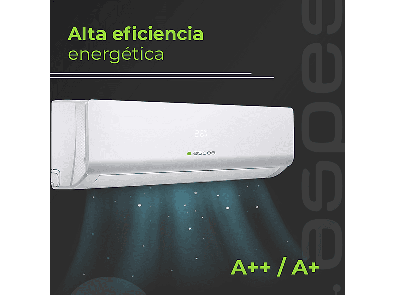 Aire acondicionado Split 1x1 - ASPES AAAS2400W, Blanco — foto 2