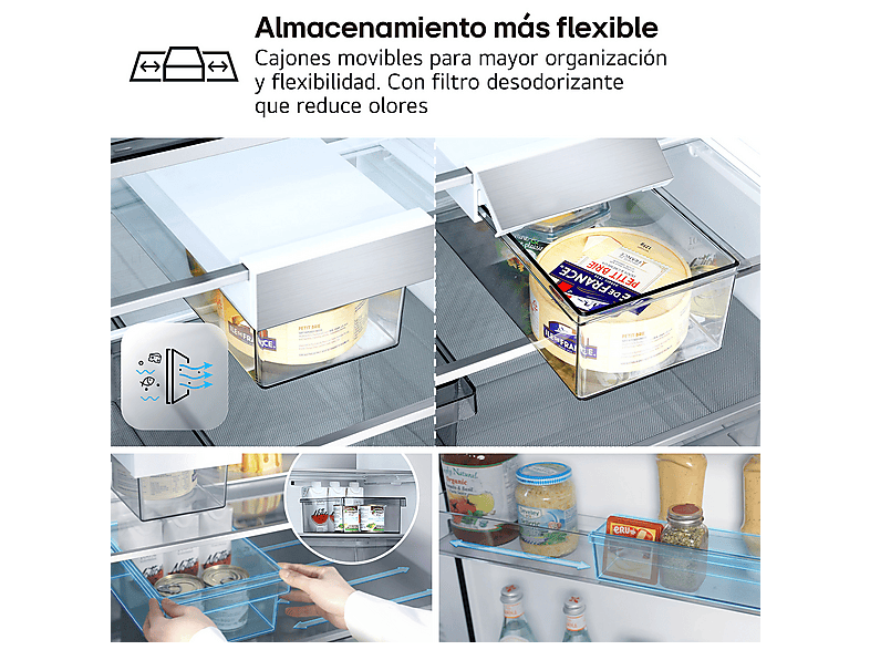 Frigorífico combi - LG GBBS726APY, No Frost, 203 cm, 375 l, DoorCooling+™, FRESHBalancer™, Inox antihuellas — foto 6