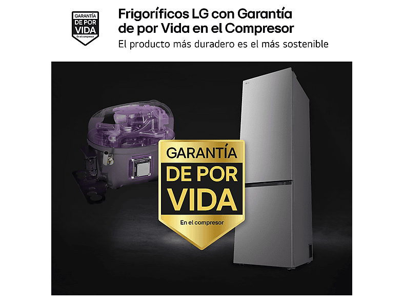 Frigorífico combi - LG GBBS726APY, No Frost, 203 cm, 375 l, DoorCooling+™, FRESHBalancer™, Inox antihuellas — foto 11