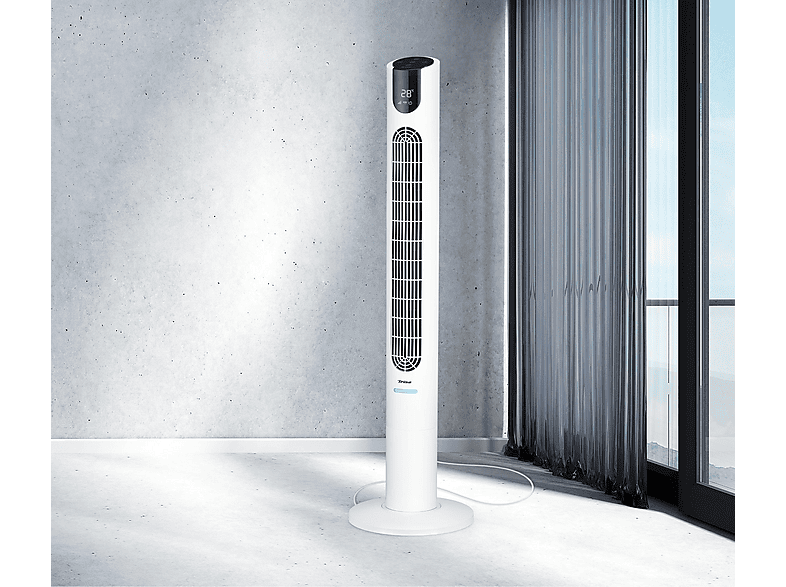 Ventilador de torre - TRISA 9359.7010, 28 W, 8 velocidades, Negro, Blanco — foto 9