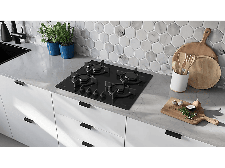 Placa de gas - Balay 3ETG664RB, 4 zonas, A la derecha, Detrás, 59 cm, Negro — foto 5