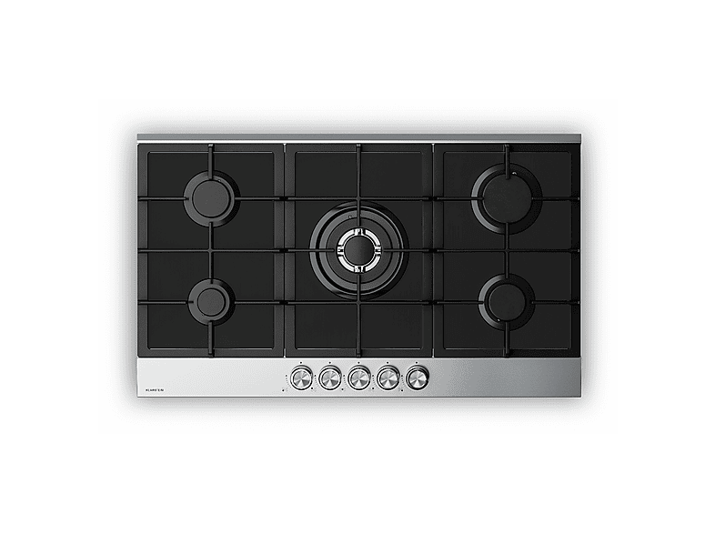 Placa de gas - KLARSTEIN Verosteel, 5 zonas, 87,40 cm, Plata — foto 1
