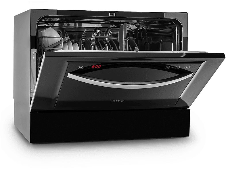 Lavavajillas compacto - KLARSTEIN Amazonia 6, 6 servicios, 6 programas, 550 mm, Negro (Ref. 86321030)