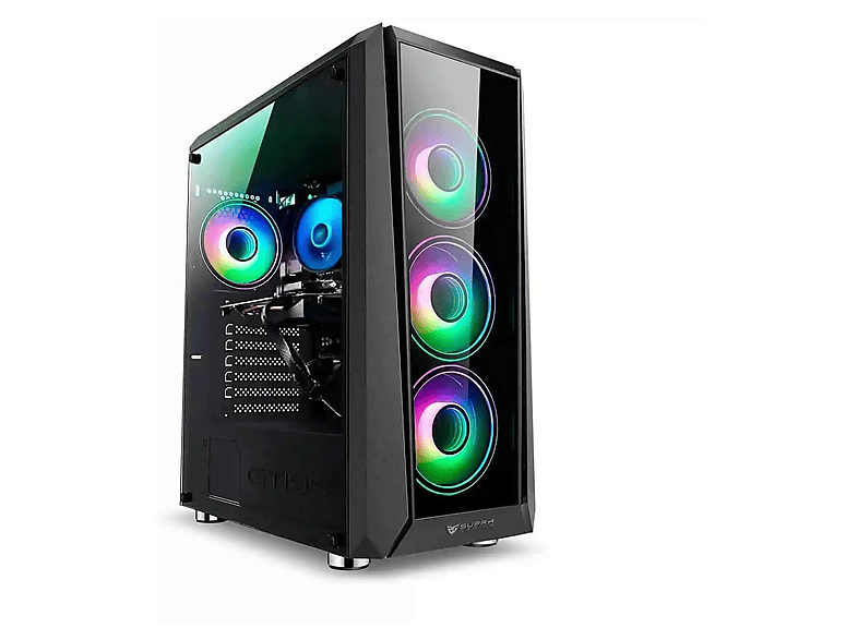PC Gaming - PC RACING RYZEN 5 ORDENADOR SOBREMESA COSMO, AMD Ryzen™ 5 5500, 16 GB RAM, 512 GB SSD, GeForce RTX™ 3050, Windows 11 Pro, Negro