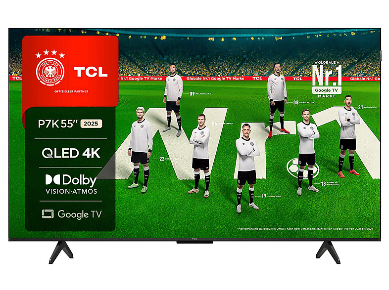 TV QLED 55" - TCL 55P7K/QLED, UHD 4K, AiPQ Processor, Smart TV, DVB-T2 (H.265), Negro — foto 3