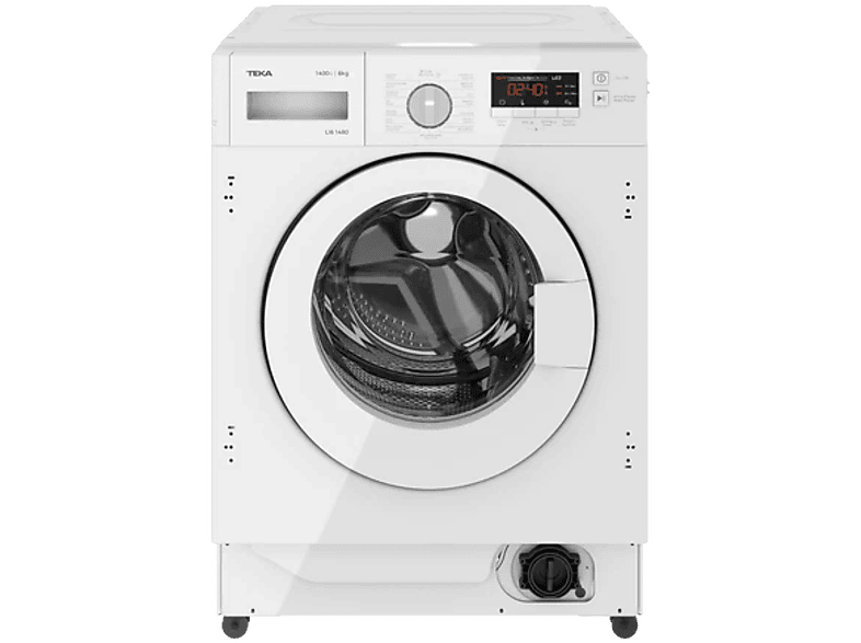 Lavadora integrable - Teka LI6 1481, 8 kg, 1400 rpm, 16 Programas, Inverter, Programación Diferida, Sin panelar