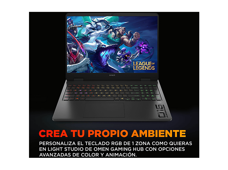 Portátil gaming - HP OMEN 16-ap0016ns Copilot+ PC, 16", AMD Ryzen™ AI 9-365 50 TOPS, 32GB RAM, 1TB SSD, GeForce RTX™ 5070, Sin sistema operativo — foto 7