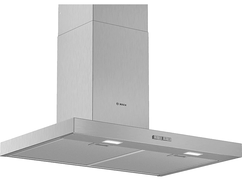Campana decorativa - BOSCH DWB76BC50, 3 velocidades, 590 m³/h, 750 mm, Inox