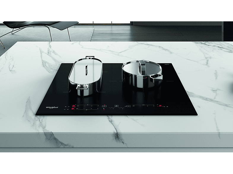 Placa inducción - Whirlpool WB B3760 BF, 3 zonas, Zona grande 30 cm, Connexion Zone, 59 cm, Negro — foto 6
