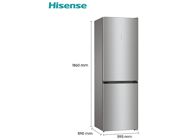 Frigorífico combi - Hisense RB390N4CCD, No Frost, 186 cm, 304 l, Circulación dinámica, Inox — foto 7