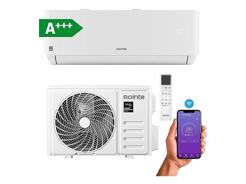 Aire acondicionado Split 1 x 1 - ROINTE RX20, Función Inverter, Blanco