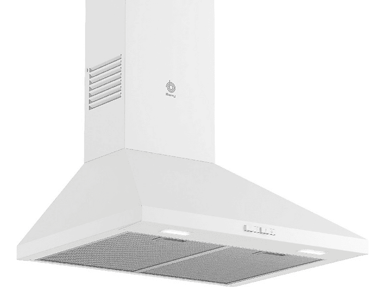 Campana decorativa - Balay 3BC666MB, 3 velocidades, 570 m³/h, 600 mm, Blanco