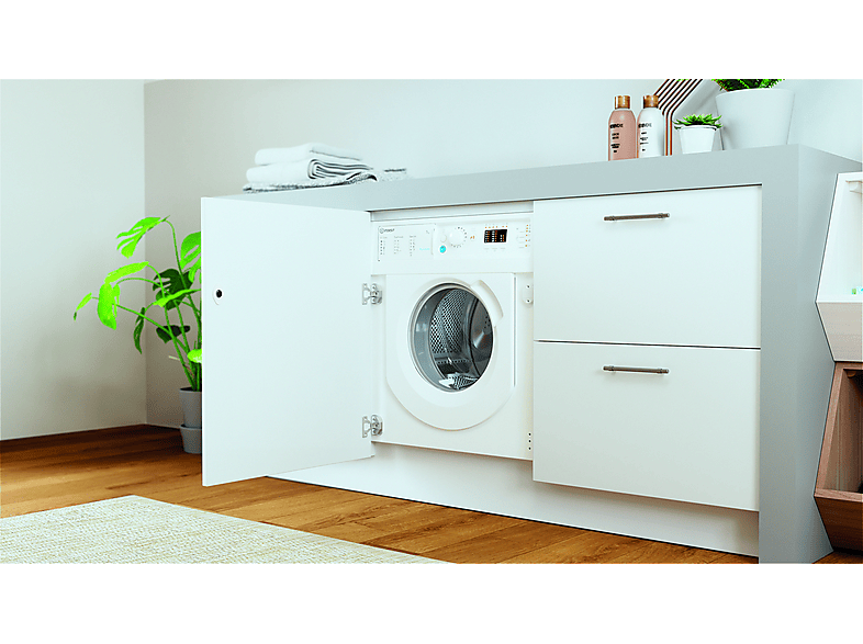 Lavadora integrable - Indesit BI WMIL 71252 EU N, 7 kg, 1200 rpm, Push&Wash, 14 programas, Sin panelar — foto 10