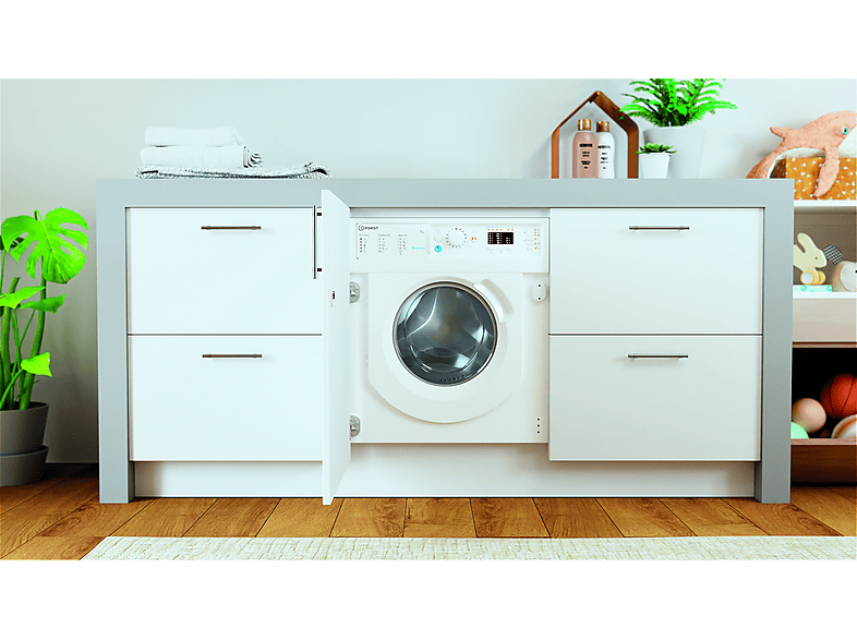 Lavadora integrable - Indesit BI WMIL 71252 EU N, 7 kg, 1200 rpm, Push&Wash, 14 programas, Sin panelar — foto 11