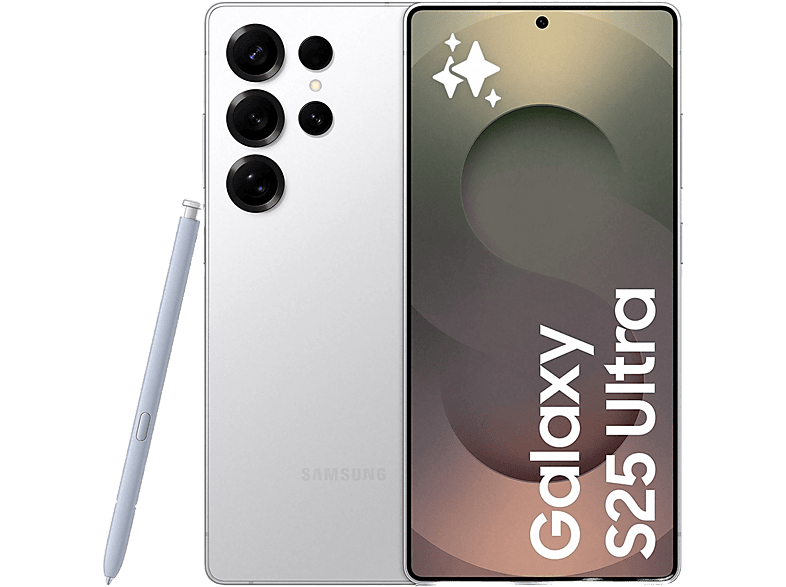 Móvil - Samsung Galaxy S25 Ultra, Titanium Silver, 512 GB, 12 GB RAM, 6.9" WQHD+, Snapdragon 8, 5000 mAh, Android 15