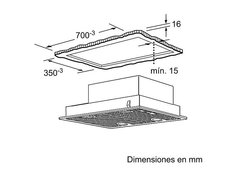 Campana de techo - Balay 3BF276NX, 4 velocidades, 638 m³/h, 730 mm, Inox — foto 2