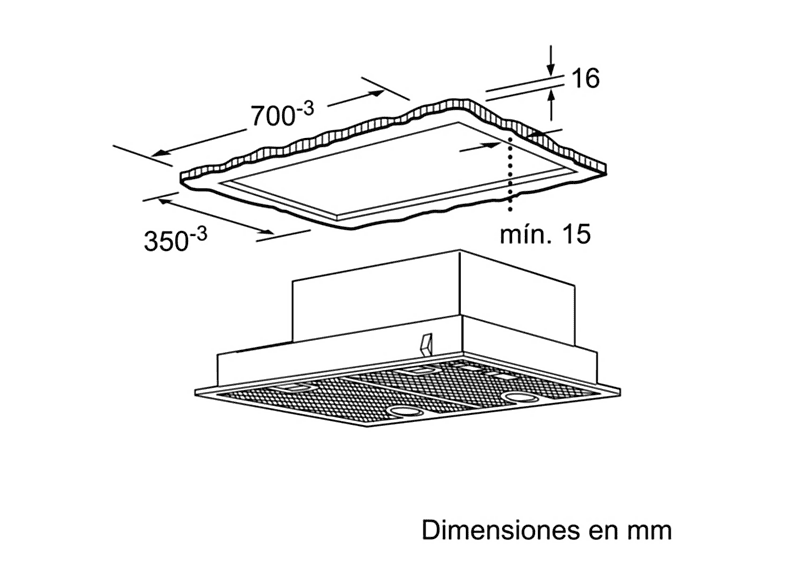 Campana de techo - Balay 3BF276NX, 4 velocidades, 638 m³/h, 730 mm, Inox — foto 3
