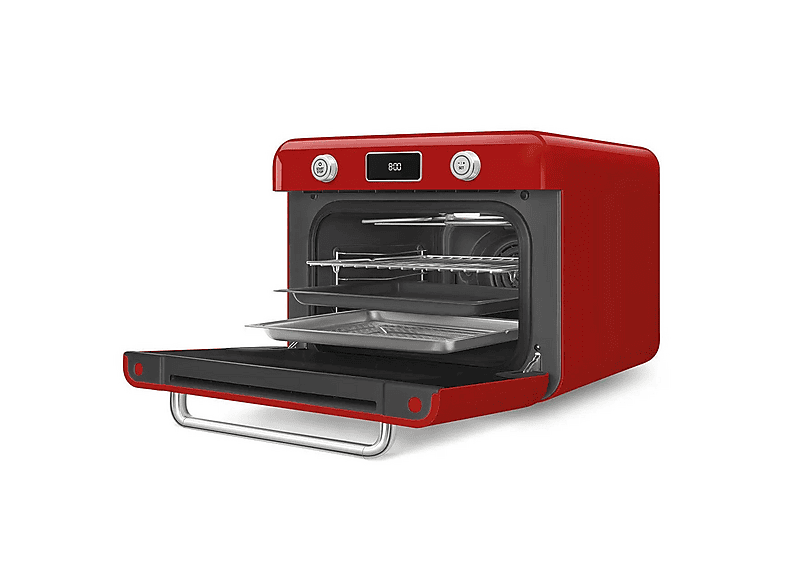 Horno de sobremesa - SMEG COF01RDEU, 1800 W, 30 l, Rojo — foto 6
