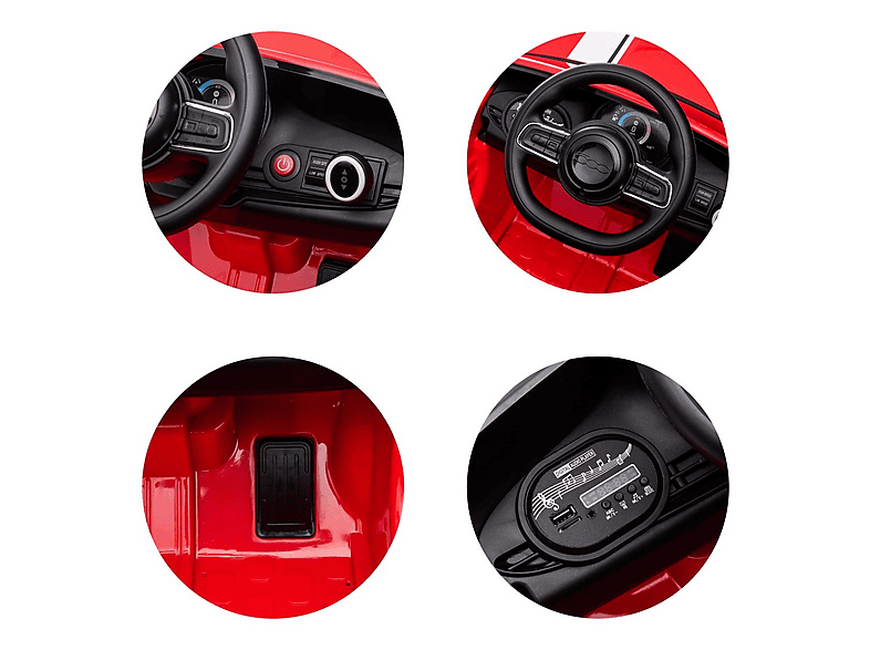 Coche eléctrico - CHIPOLINO FIAT 500 Rojo — foto 3