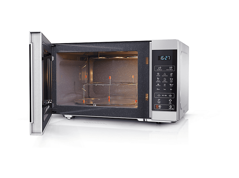 Microondas - SHARP YC-MG81E-S, 1450 W, 11 potencia, 28 l, Negro, Gris — foto 7