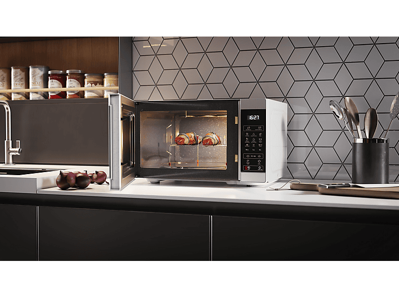 Microondas - SHARP YC-MG81E-S, 1450 W, 11 potencia, 28 l, Negro, Gris — foto 8