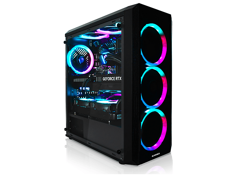 PC Gaming - GREED MK2 Intel Lite | Gaming Ordenador / Computer, Intel Core i5 10400F, 32 GB RAM, 512 GB SSD, GeForce RTX™ 3050, Windows 11 Pro, Negro — foto 1