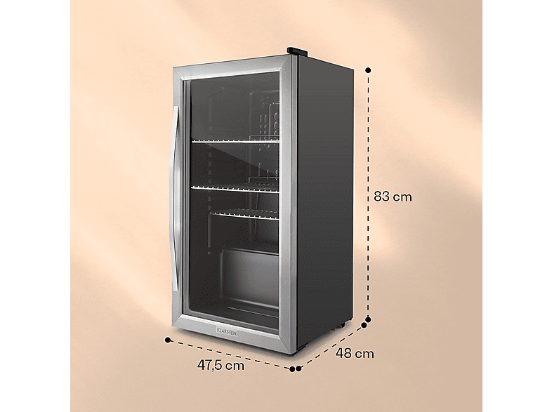 Nevera pequeña - KLARSTEIN Beersafe XXL, Altura 830 mm, Acero Inoxidable — foto 5