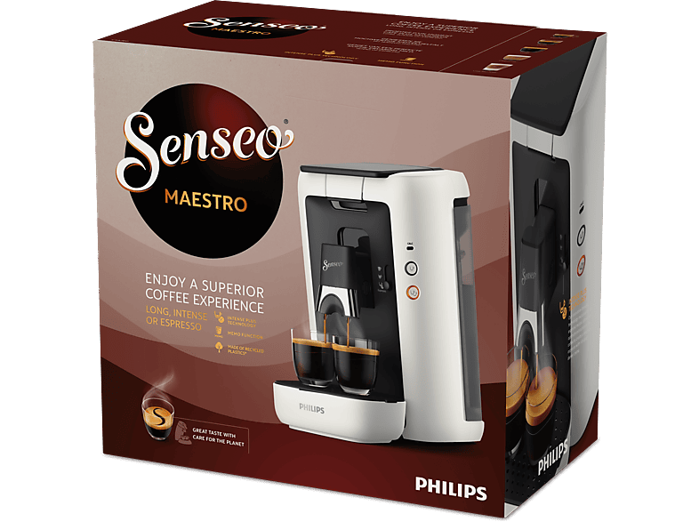 Cafetera de cápsulas - PHILIPS CSA260/10, 1 bar, 1450 W, Blanco — foto 2