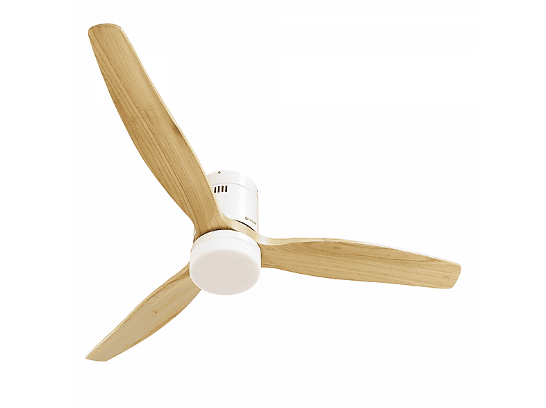 Ventilador de techo - GRUNKEL Con luz LED SKYWIND-52WB, 40 W, 6 velocidades, Blanco, Madera — foto 5