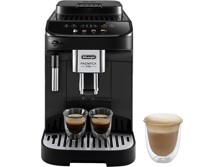 Cafetera superautomática - De'Longhi Magnifica EVO ECAM290.21.B, 1450W, 15bar, Molinillo integrado, Sistema Thermoblock, Vaporizador, Táctil, Negro