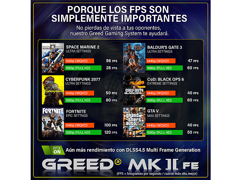 PC Gaming - GREED MK2 FE INTEL - 4K, Intel Core i5, 32 GB RAM, 512 GB SSD, GeForce RTX™ 5050, Windows 11 Pro, Negro — foto 7