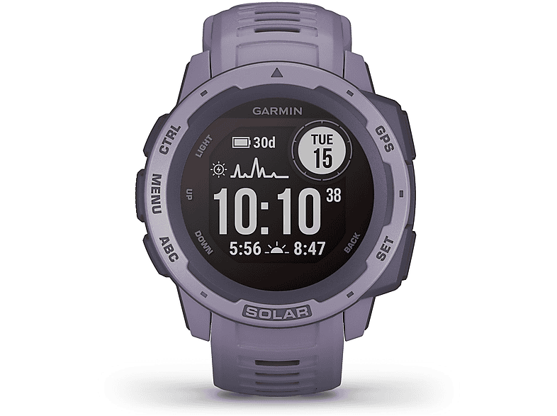 Smartwatch - GARMIN INSTINCT SOLAR CORAL, Fibre Reinforced Plastic (FRP), Púrpura