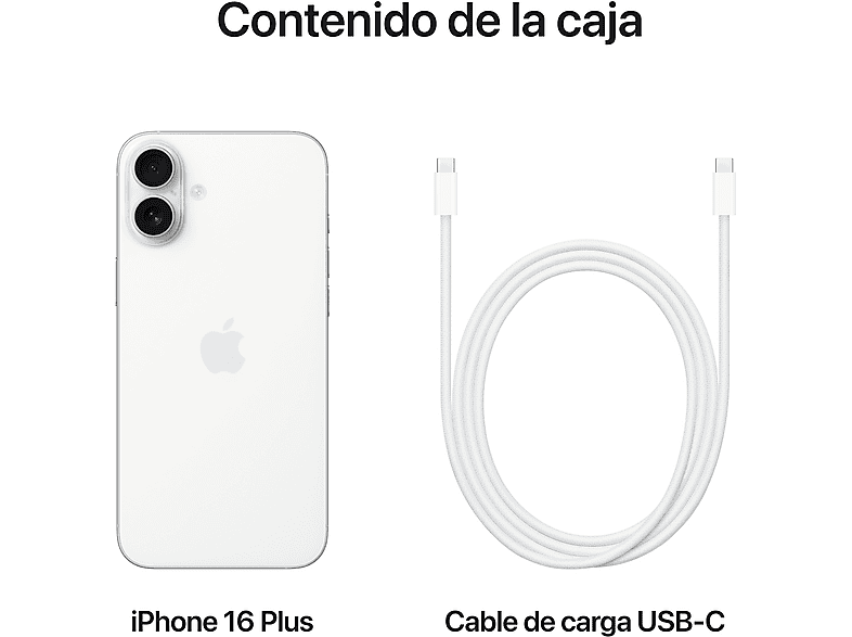 Apple iPhone 16 Plus, Blanco, 128 GB, 5G, 6.7 " OLED Super Retina XDR, Chip A18 Bionic, iOS — foto 9