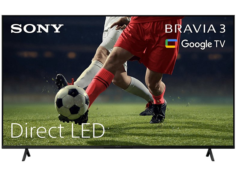 TV LED 50" - Sony Bravia 3, Direct LED, 4K HDR Processor X1 con IA, Smart TV (Google TV), TDT HD, DVB-T2, Dolby Atmos/Vision, Chromecast, Eco, 50S35