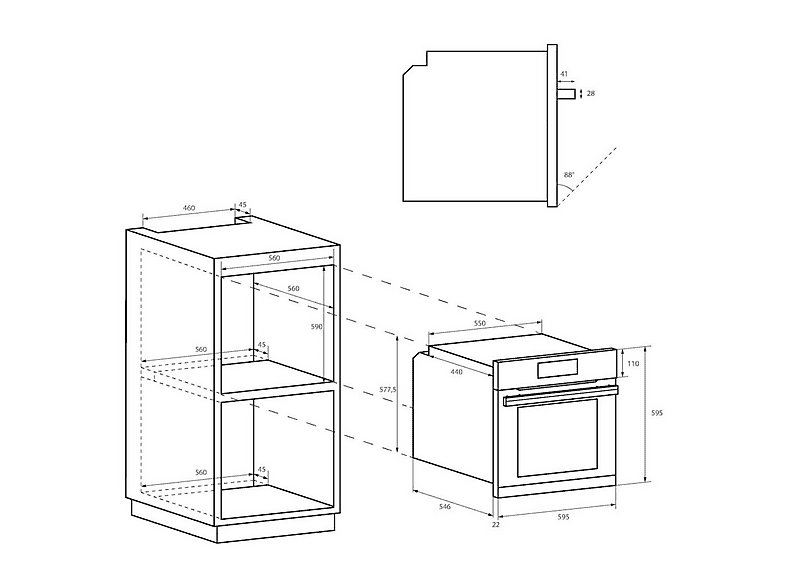Horno - CANDY FIDCP N625 L, Integrable, Hidrolítica, 65 l, 59,5 cm, Negro — foto 5